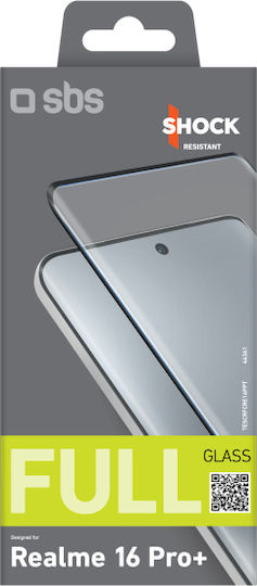 Sbs Full 4D Hammer Стъклен Протектор Realme 16 Pro Plus Черен
