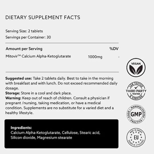 Purovitalis Calcium Akg 60 ταμπλέτες