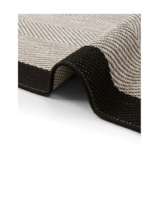 SteweHome Kitchen Runner Mat with Non-Slip Backing Black 80x150cm