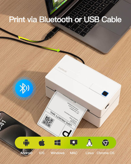 Inateck Inateck USB Bluetooth Etikettendrucker 203 dpi