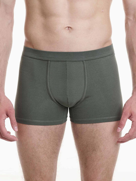 Men's Boxers Khaki - Grey Melange 2Pack