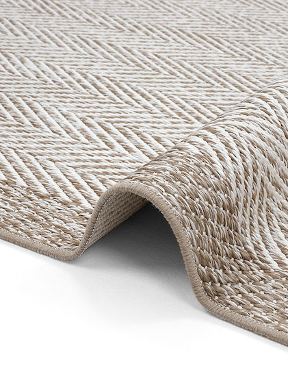 SteweHome Kitchen Runner Mat with Non-Slip Backing Beige 80x150cm