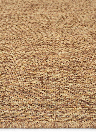 SteweHome Rectangular Kitchen Mat with Non-Slip Backing Brown 100x250cm
