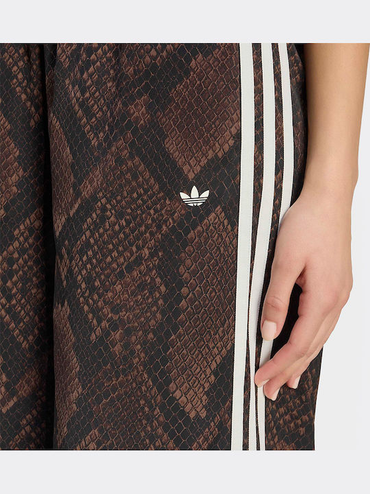 Track Pants Damen Jogginghosen Camouflage Satin Snake Print