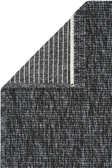 SteweHome Rectangular Kitchen Mat with Non-Slip Backing Black 100x250cm