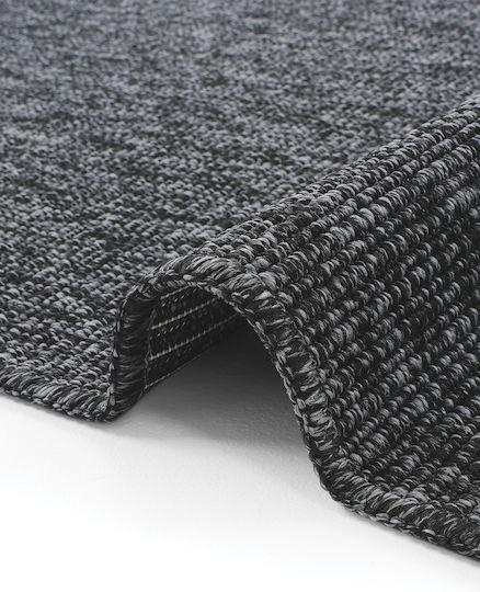 SteweHome Rectangular Kitchen Mat with Non-Slip Backing Black 100x250cm