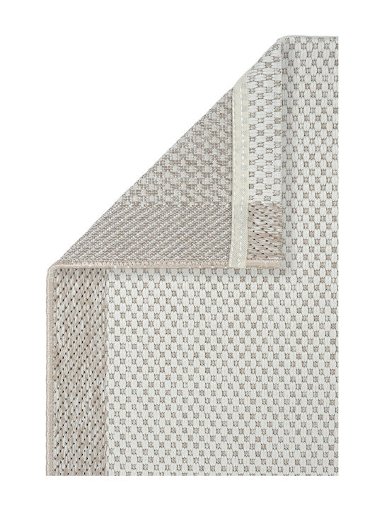 SteweHome Rectangular Kitchen Mat With Non-Slip Backing Beige 100x150cm