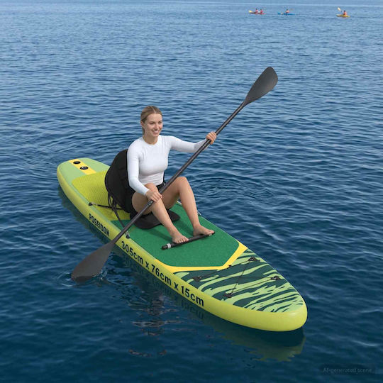 vidaXL Φουσκωτή Σανίδα SUP με Μήκος 3.05m Πράσινη