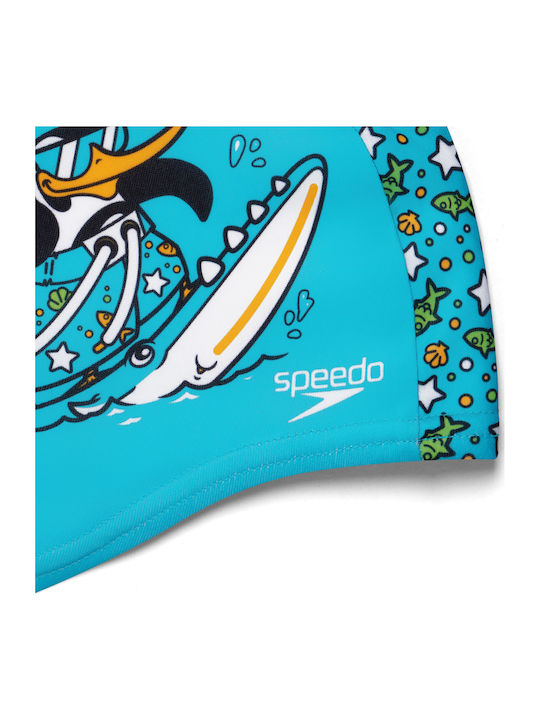 Speedo Learn to Swim Chima Polyester Kids Swimming Cap Blue