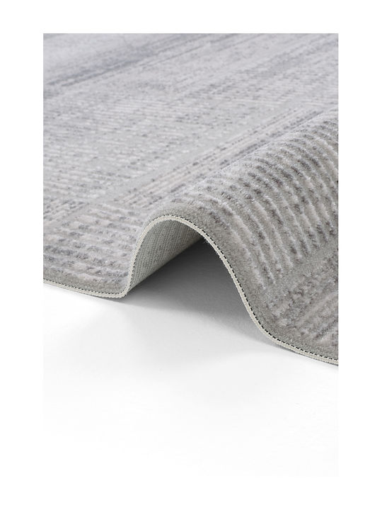 SteweHome Rectangular Kitchen Mat with Non-Slip Backing Gray 100x150cm