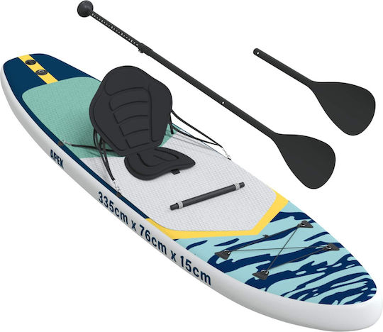vidaXL Apex Φουσκωτή Σανίδα SUP με Μήκος 3.35m Μπλε