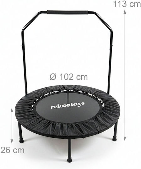 Relaxdays Trambulină De Gimnastică Diametru 113 Cm Negru