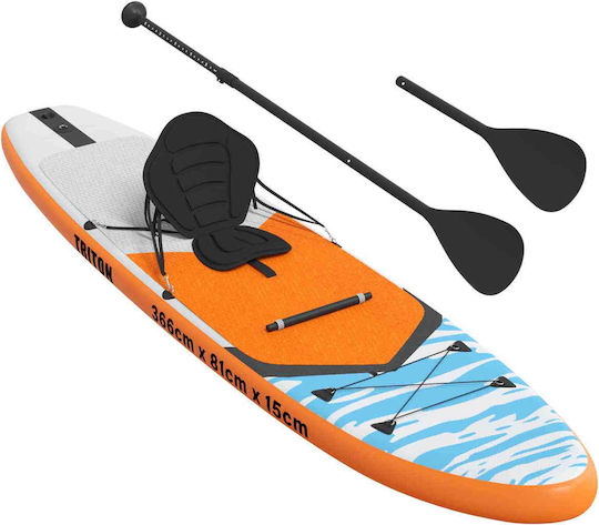 vidaXL Triton Φουσκωτή Σανίδα SUP με Μήκος 3.66m Μπλε