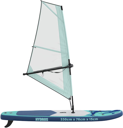 vidaXL Hydros Φουσκωτή Σανίδα SUP με Μήκος 3.3m Μπλε