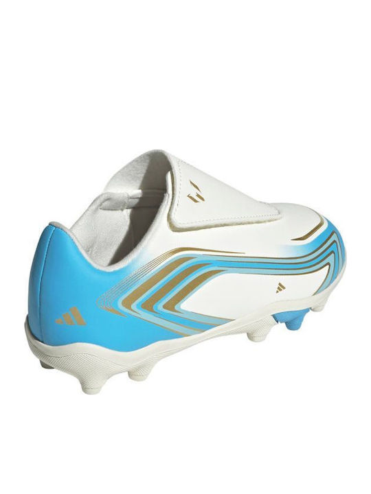 F50 Messi Club MG Детски Футболни Обувки с Бутони Бежови