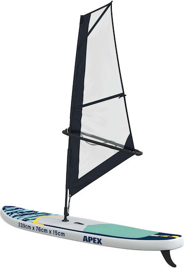 vidaXL Apex Φουσκωτή Σανίδα SUP με Μήκος 3.3m Μπλε