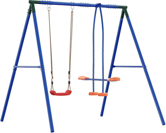 Outdoor Swing Frame Glider Up to 3 Children 42041289 Blue