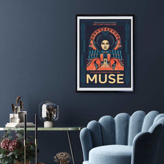 Music Poster Muse Ms030 40cm X 50cm Premium Μαύρο Ξύλινο Κάδρο