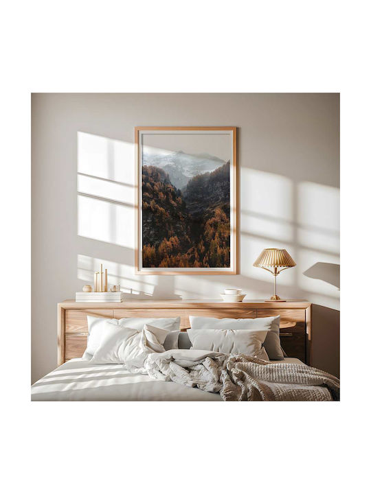 Poster Mountain View Pst25146 40cm X 50cm Premium Μαύρο Ξύλινο Κάδρο