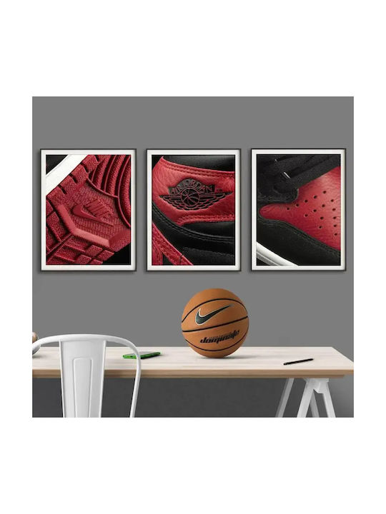 Poster Air Jordan Sneakers Kds010c 40cm X 50cm Premium Μαύρο Ξύλινο Κάδρο
