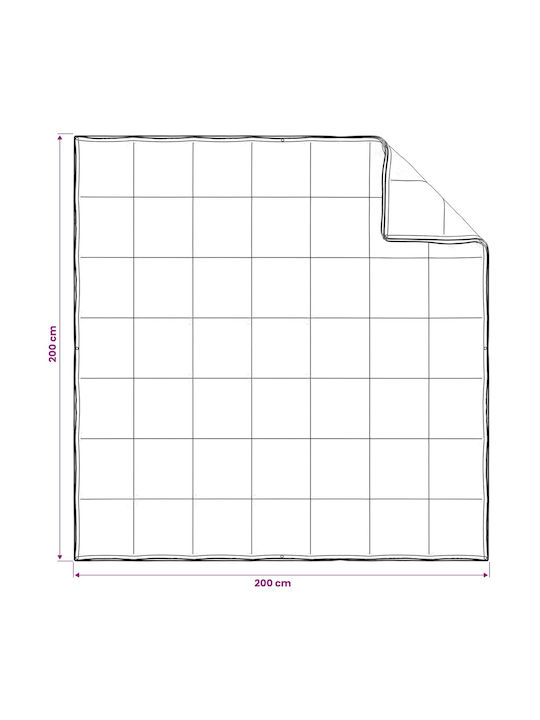 vidaXL Doppelbettdecke 200x200cm Weiß