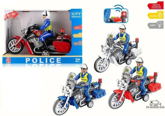 Martin Toys Motocicletă de Poliție Pull Back