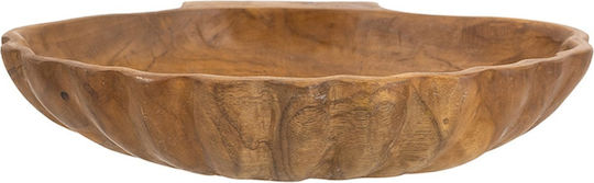Artekko Διακοσμητική Πιατέλα Ξύλινη Καφέ 30x25x3εκ.