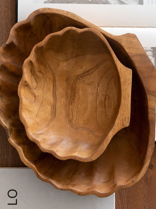 Artekko Διακοσμητική Πιατέλα Ξύλινη Καφέ 30x25x3εκ.
