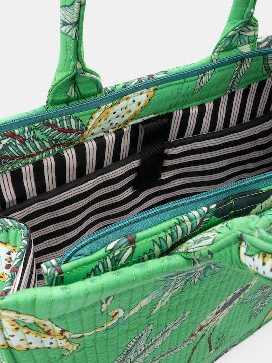 Stoff Damen Handtasche Grüne