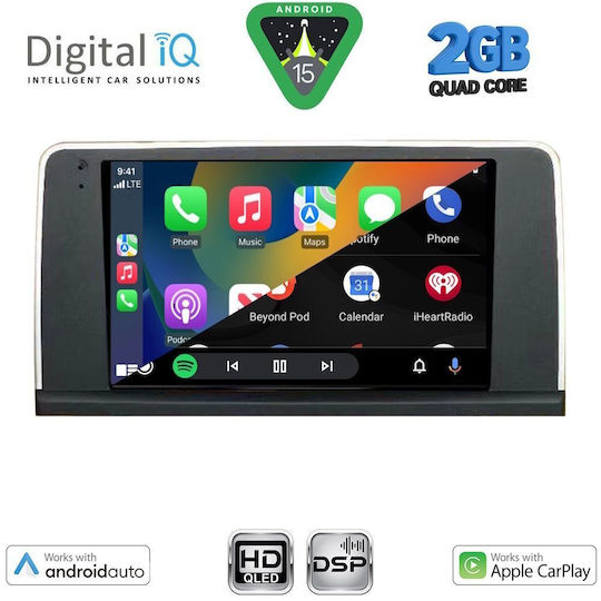 Digital IQ Auto-Audiosystem für BMW X5 (E70) / X6 (E71) 2006-2009 (Bluetooth/USB/Eingebautes Wi-Fi / 3G/GPS/Apple CarPlay) mit 9" Touchscreen