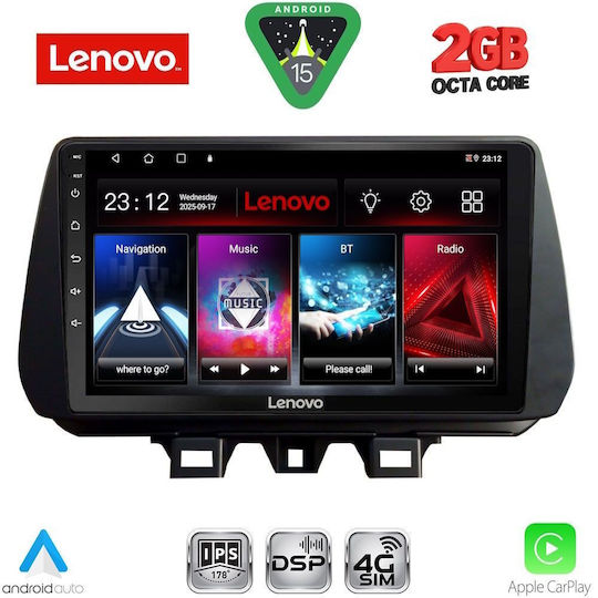 Lenovo Ηχοσύστημα Αυτοκινήτου για Hyundai Tucson 2019-2023 (Bluetooth/USB/WiFi/GPS/Apple-Carplay/Android-Auto) με Οθόνη Αφής 9"