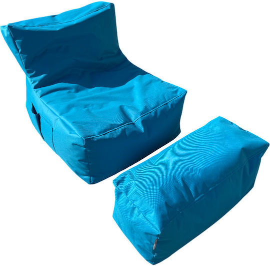 SteweHome Sitzsack Birne Wasserdicht Türkis 75x65x70cm