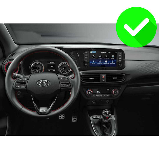 Carmedia Ηχοσύστημα Αυτοκινήτου για Hyundai i10 2020 (Bluetooth/USB/WiFi/GPS/Apple-Carplay/Android-Auto) με Οθόνη Αφής 12.3"