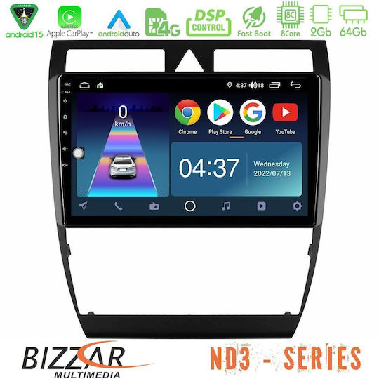 Bizzar Ηχοσύστημα Αυτοκινήτου για Citroen C5 Audi A6 1997-2004 (Bluetooth/USB/WiFi/GPS/Apple-Carplay/Android-Auto) με Οθόνη Αφής 9"