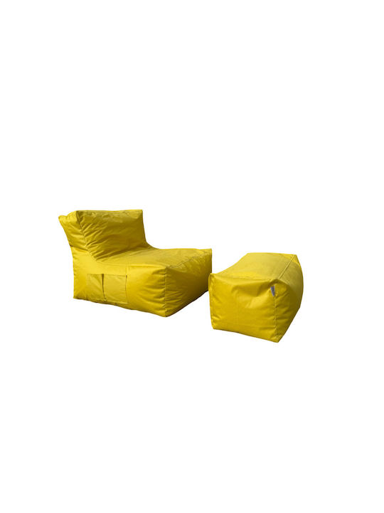 Bean Bag Pear Waterproof Yellow 75x65x70cm
