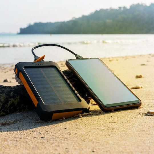 iSnatch S20 Ηλιακό Power Bank 20000mAh 2W με 2 Θύρες USB-A Μαύρο