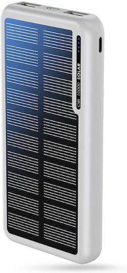 Boompods Obi Слънчева Power Bank 10000mAh с 2 USB-A порта и USB-C порт Бял