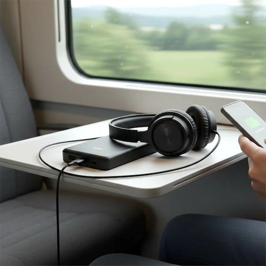 everActive EB-11QB Power Bank 10000mAh 20W mit USB-A Ausgangsanschluss und 2 USB-C Ausgangsanschlüsse Schnellladung Schwarz