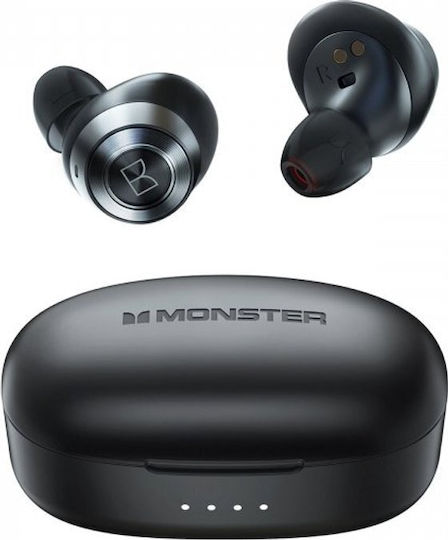 Monster Achieve 100 Airlinks In-ear Bluetooth Handsfree Earphones with Sweat Resistance and Charging Case Black