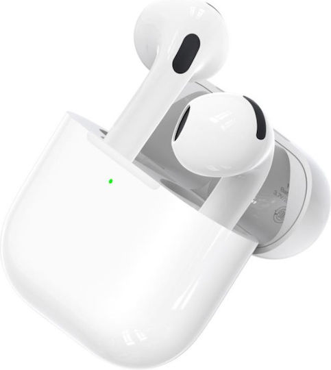 XO Q6 Pro Earbud Bluetooth Handsfree Ακουστικά με Θήκη Φόρτισης Λευκά