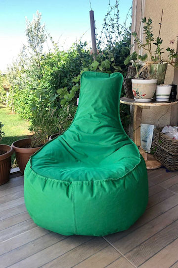 Πουφ Αχλάδι Αδιάβροχο Πράσινη 70x40x55cm
