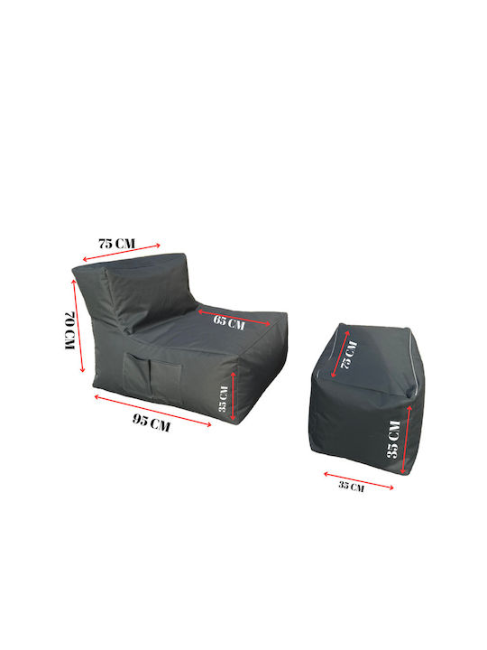 SteweHome Sitzsäcke & Poufs Wasserdichte Orange 75x65x70cm