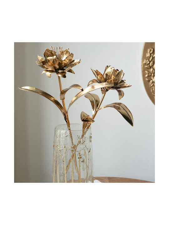 Artekko Solis Gold Metallic Flower 20x14x45.5 Cm