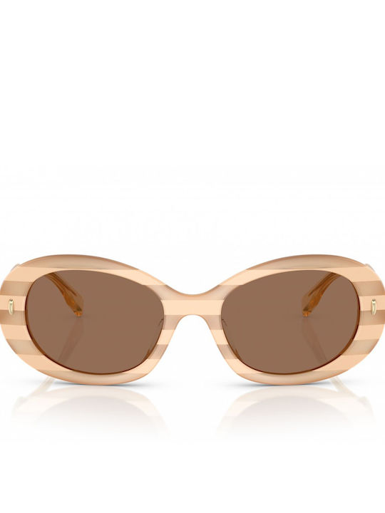 Tory Burch Γυναικεία Γυαλιά Ηλίου με Μπεζ Κοκκάλινο Σκελετό και Μπεζ Φακό TY7214U-318173