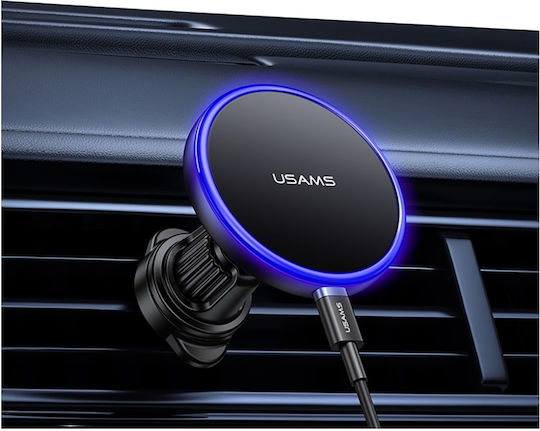 Usams Car Mobile Mount with Magnet and Wireless Charging MagSafe Black