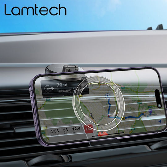 Lamtech Βάση Κινητού Αυτοκινήτου με Μαγνήτη Μαύρη