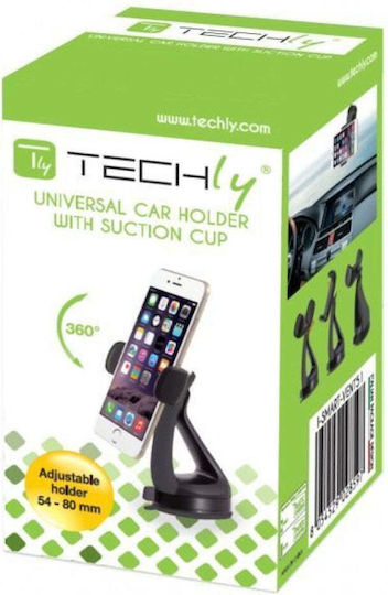 Techly iSmart Vent 51 Car Mobile Mount with Adjustable Hooks Black