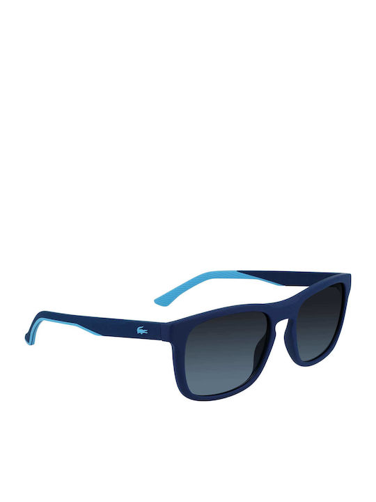 Lacoste Men's Sunglasses with Blue Plastic Frame and Blue Gradient Lens L956S-401