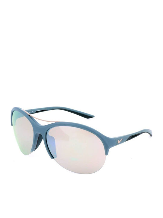 Police Flex Momentum Men's Sunglasses with Blue Plastic Frame and Brown Mirror Lens