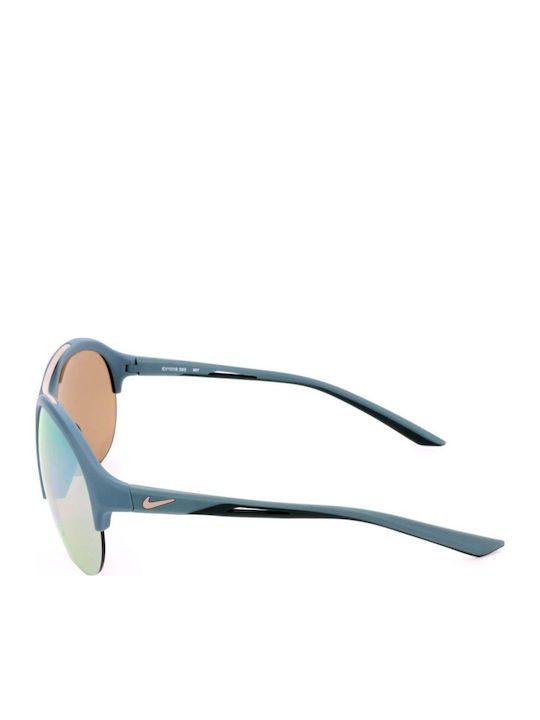 Police Flex Momentum Men's Sunglasses with Blue Plastic Frame and Brown Mirror Lens